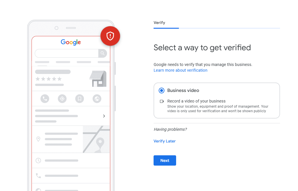 verify your business with video - how to create a google business profile