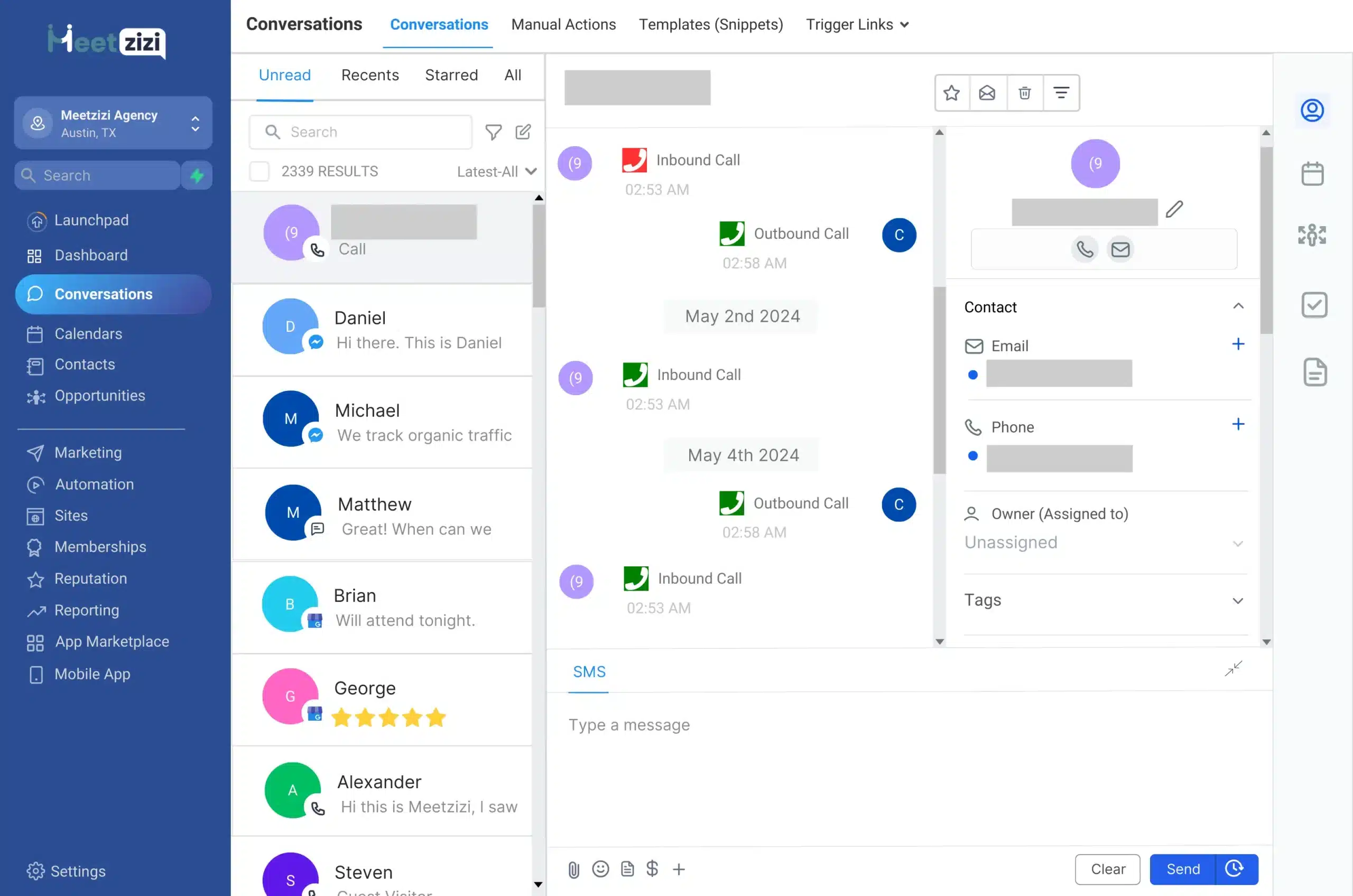 Cold Calling dashboard