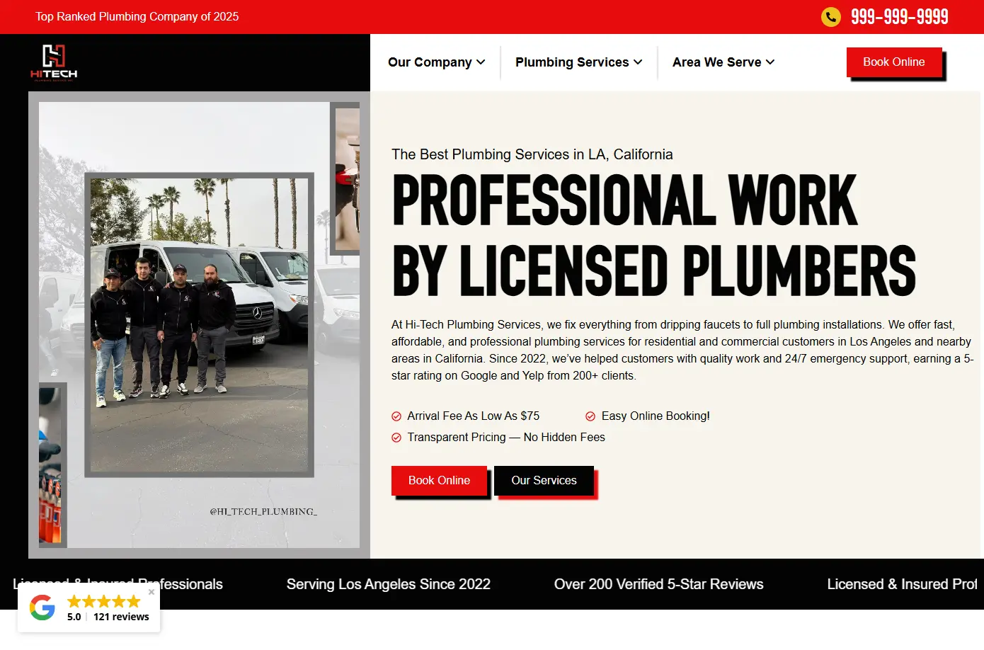hitech plumbing screenshoot 1