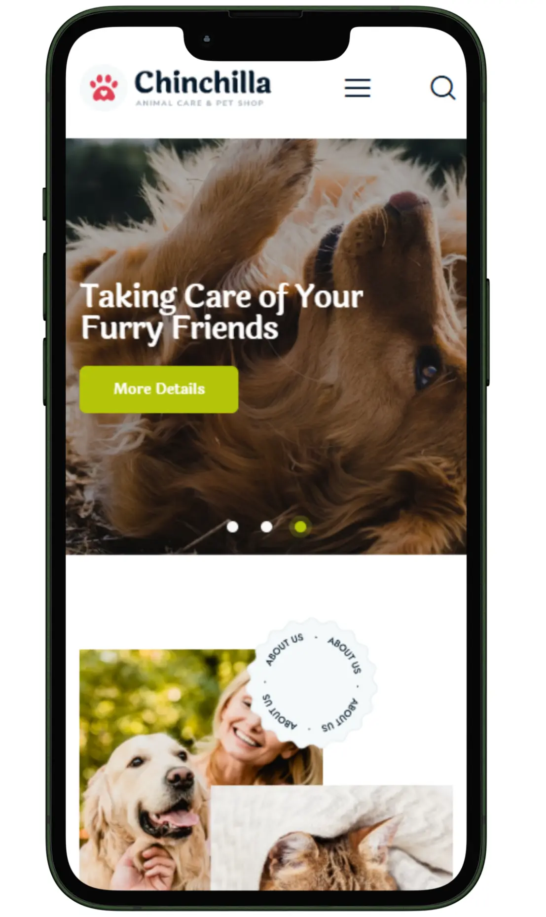 Pet sitting website design and development