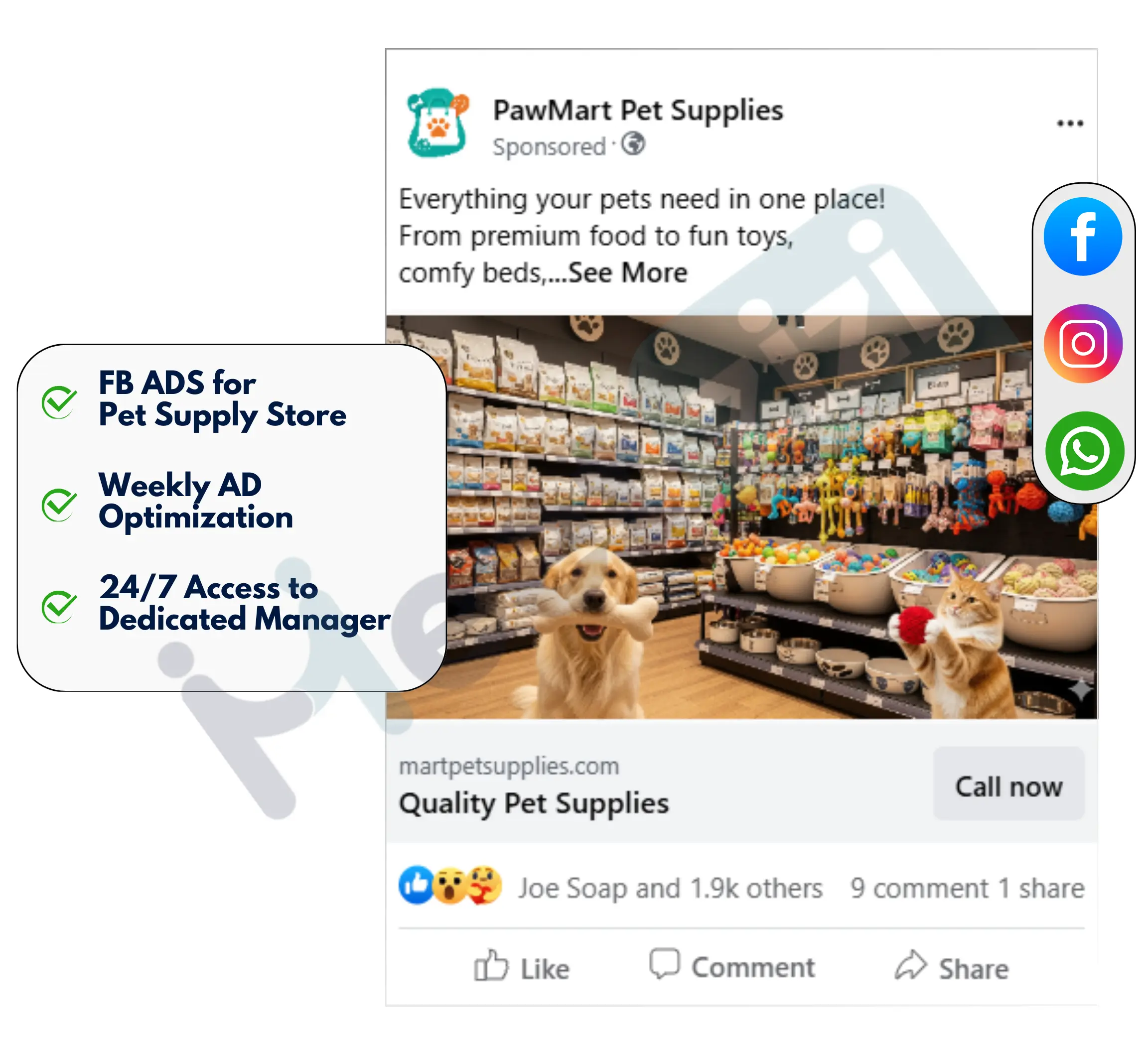 facebook image ads for Pet Supply Store business