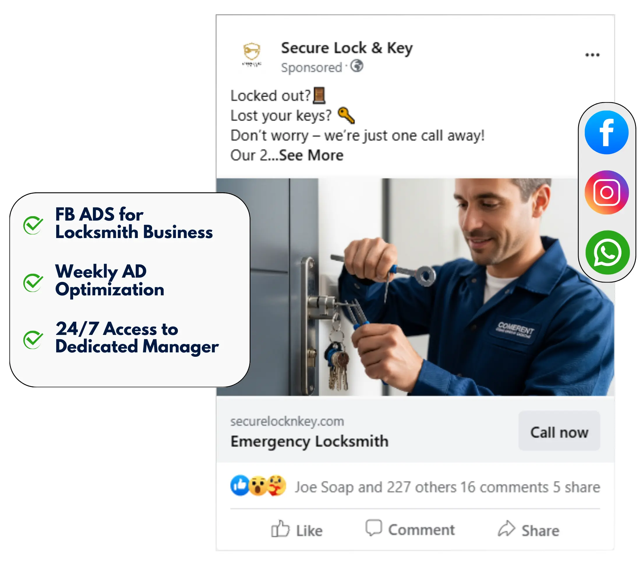 facebook image ads for locksmith business