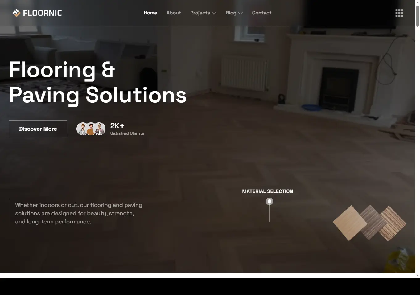 floooring website design and development by meetzizi