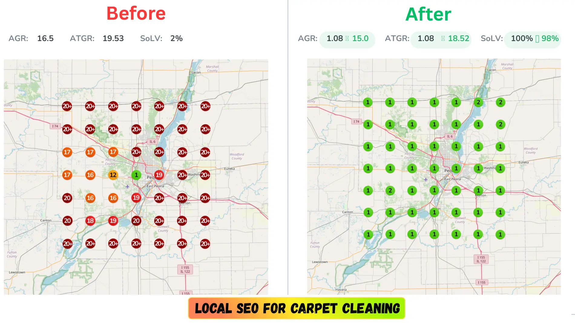 geogrid ranking of carpet cleaning business