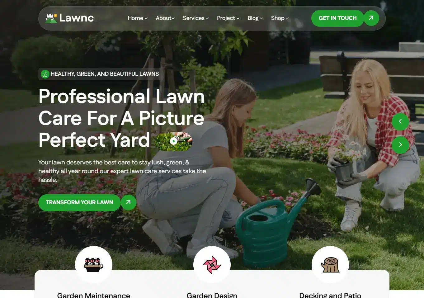 landscaping website design and development by meetzizi