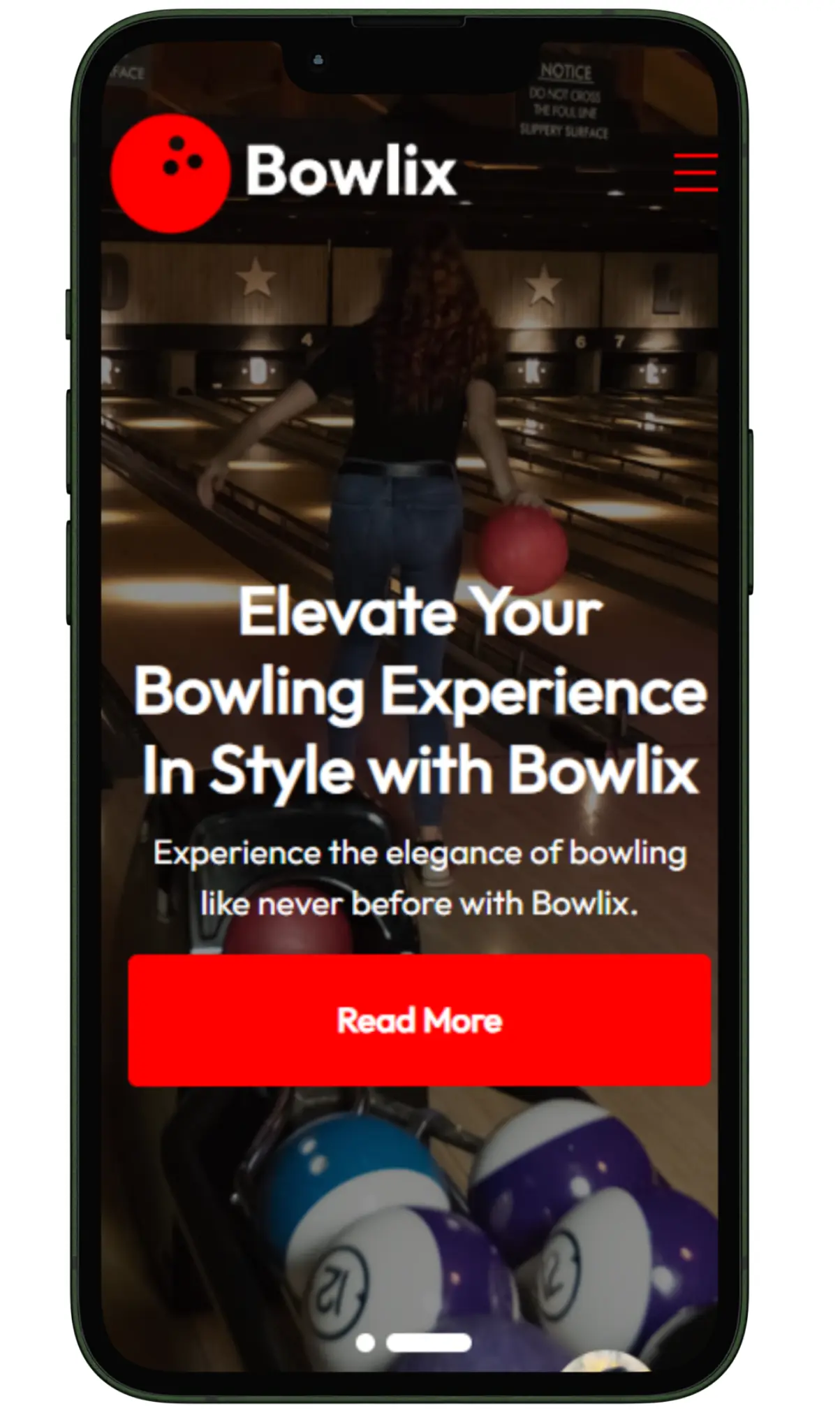 Bowling Alley website design and development
