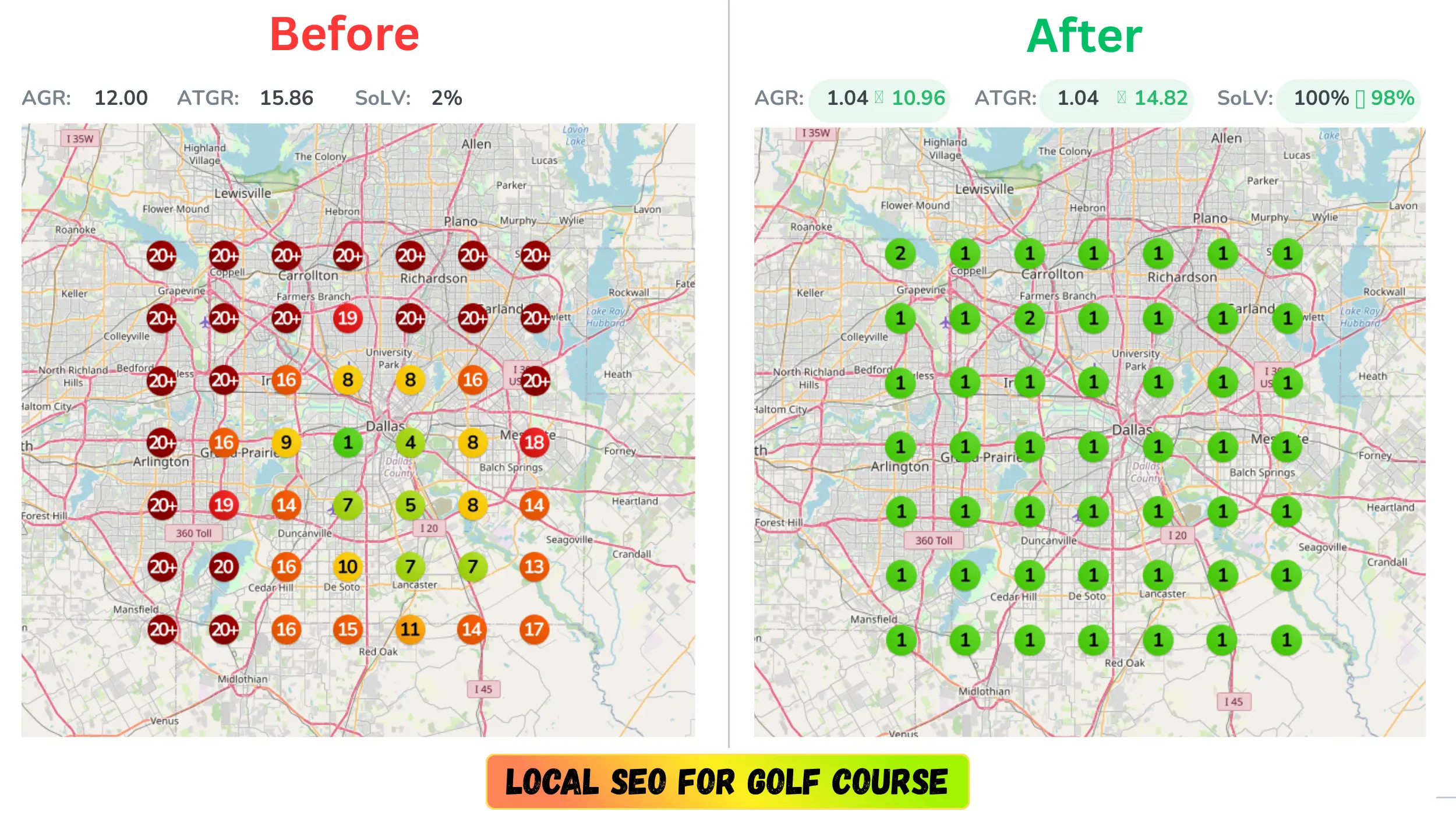 Golf Course business Map Ranking