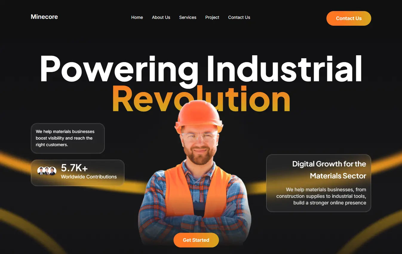 Web Design For Material Sector 8 Materials Sector desktop website design and development