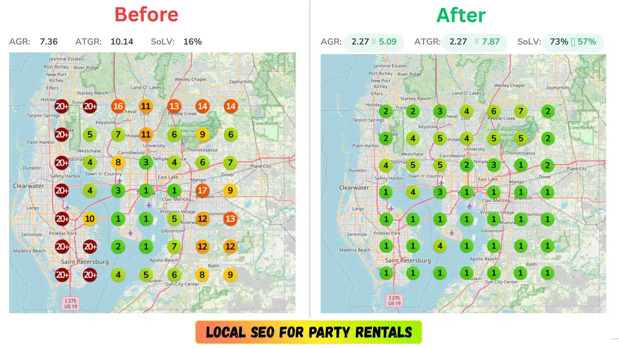 Party Rentals business Map Ranking