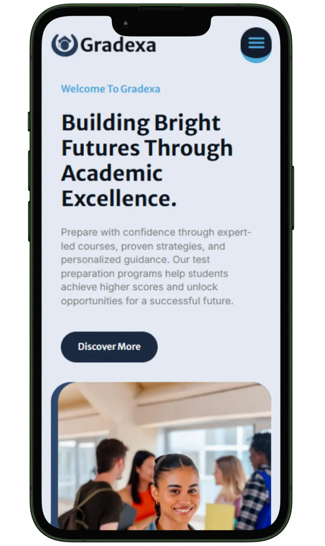 Test Preparation Institutes website design and development