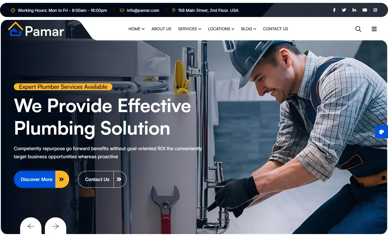 Utilities Sector desktop website design and development