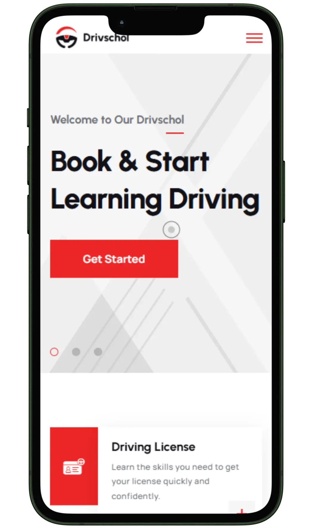 driving school website design and development