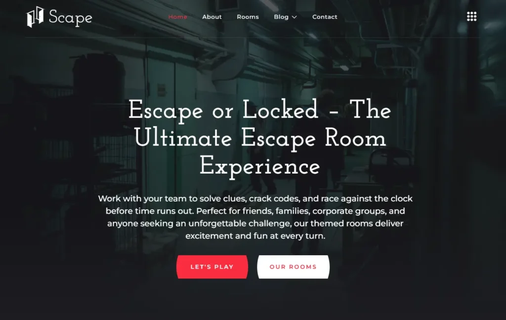 Web Design For Escape Room 11 escape room desktop website design and development