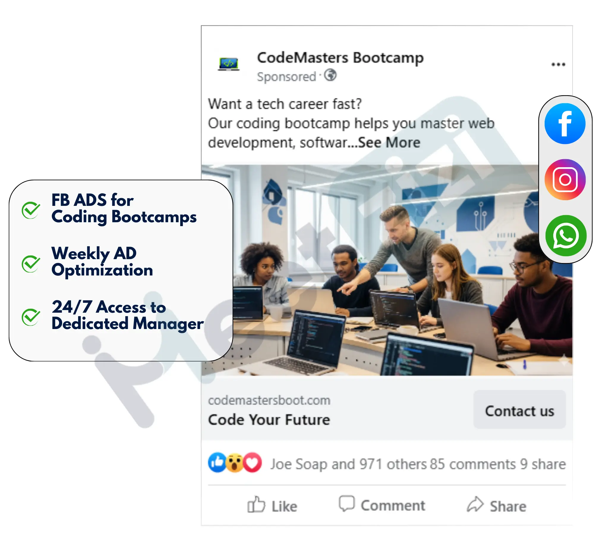 facebook image ads for Coding Bootcamps
