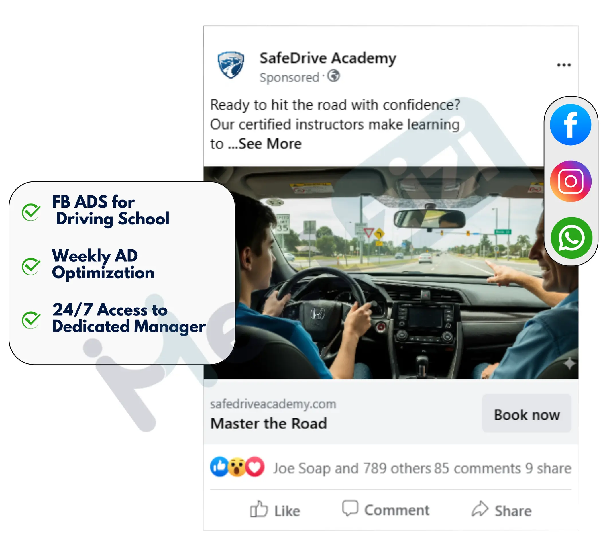 facebook image ads for driving school