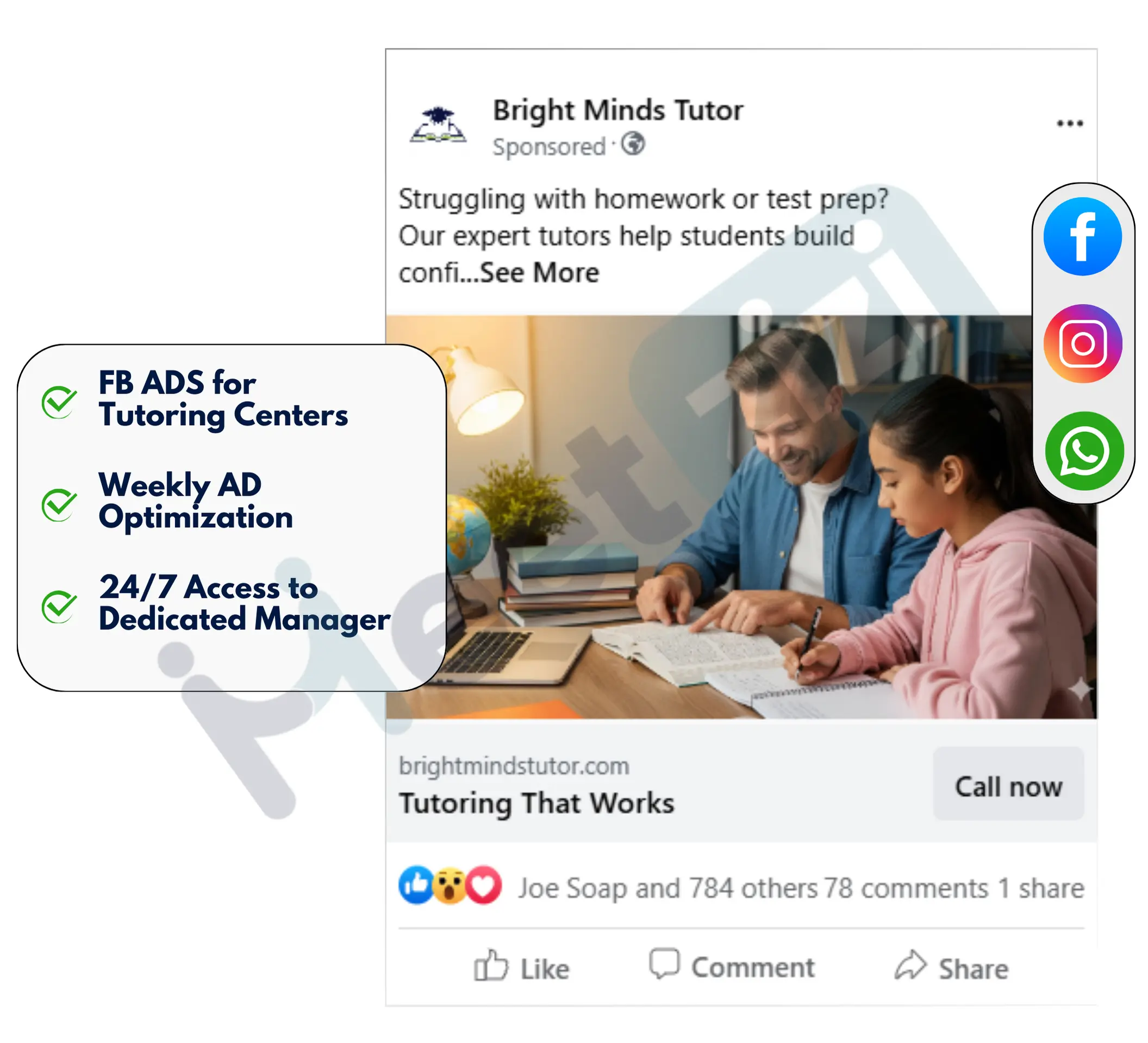 facebook image ads for tutoring centers