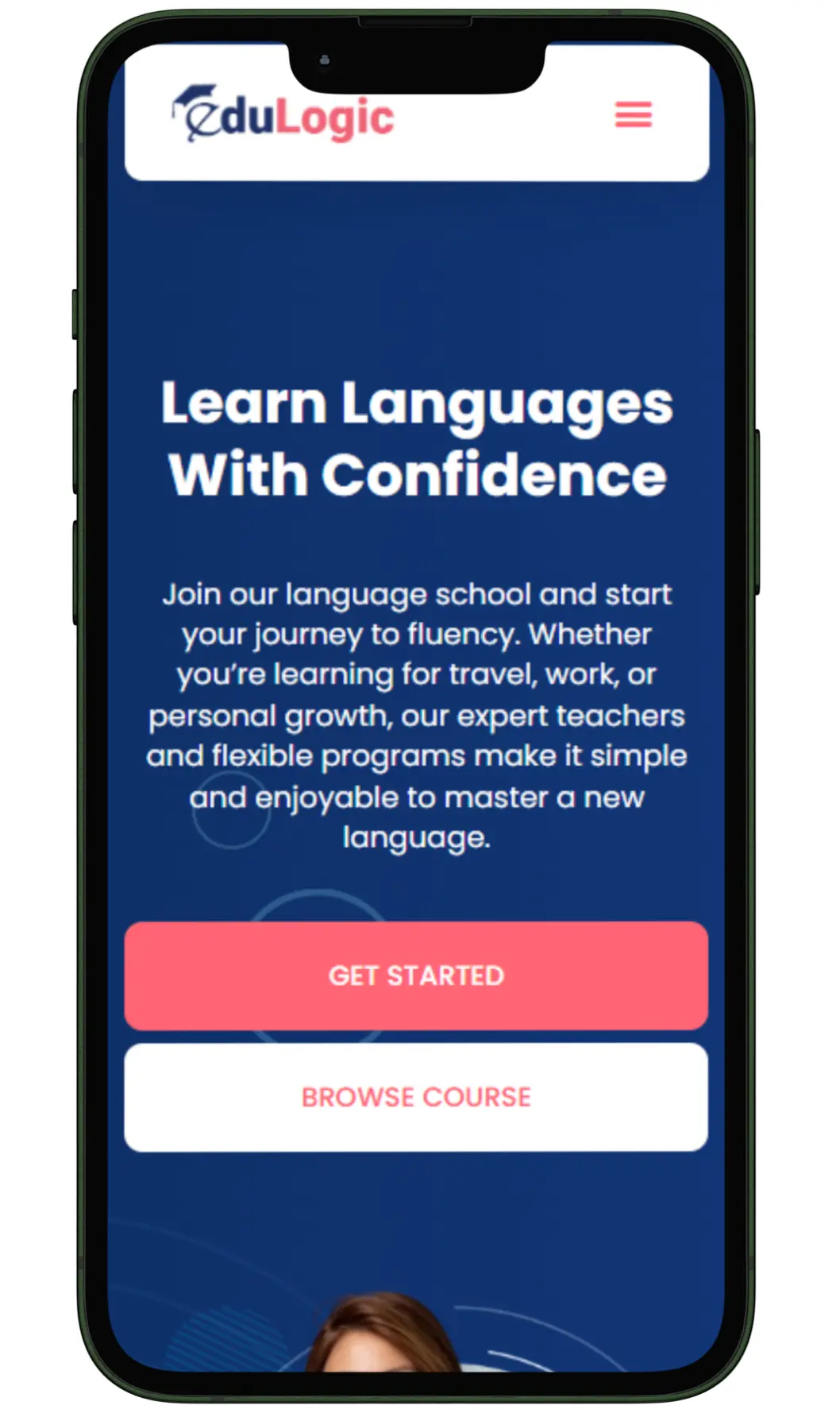 language school website design and development
