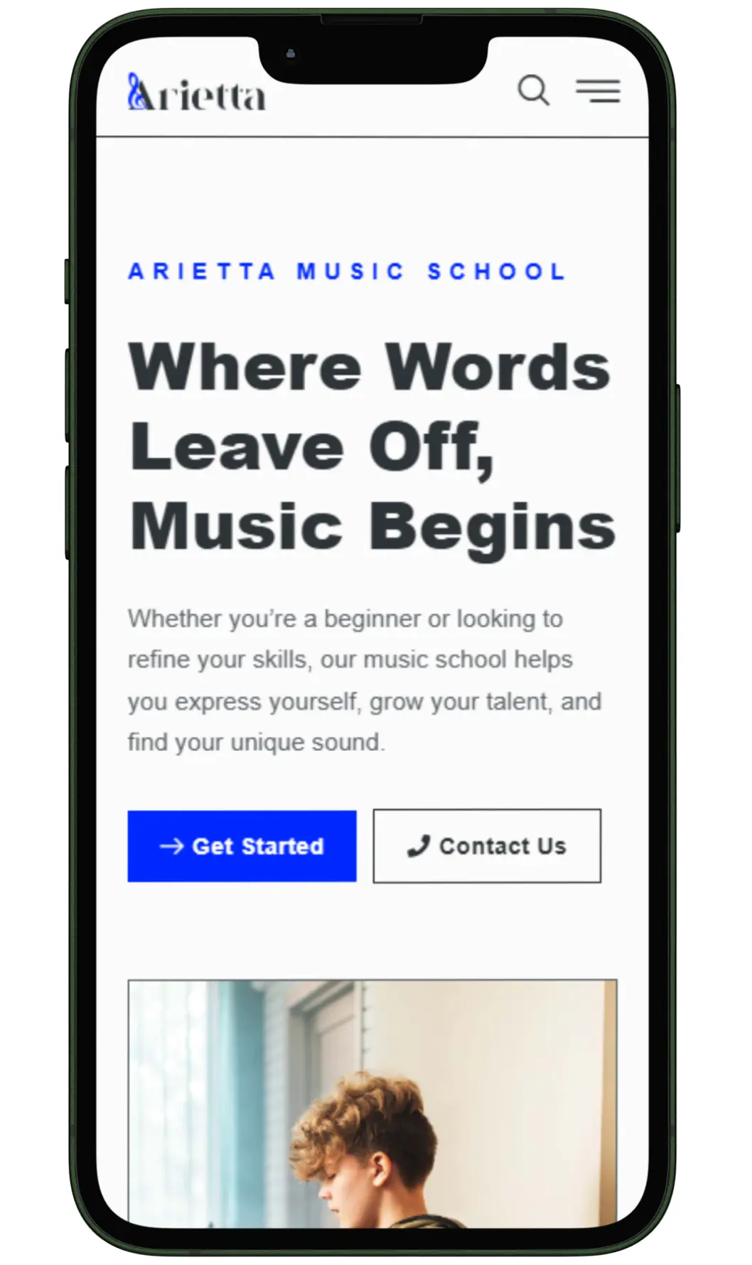 music school website design and development
