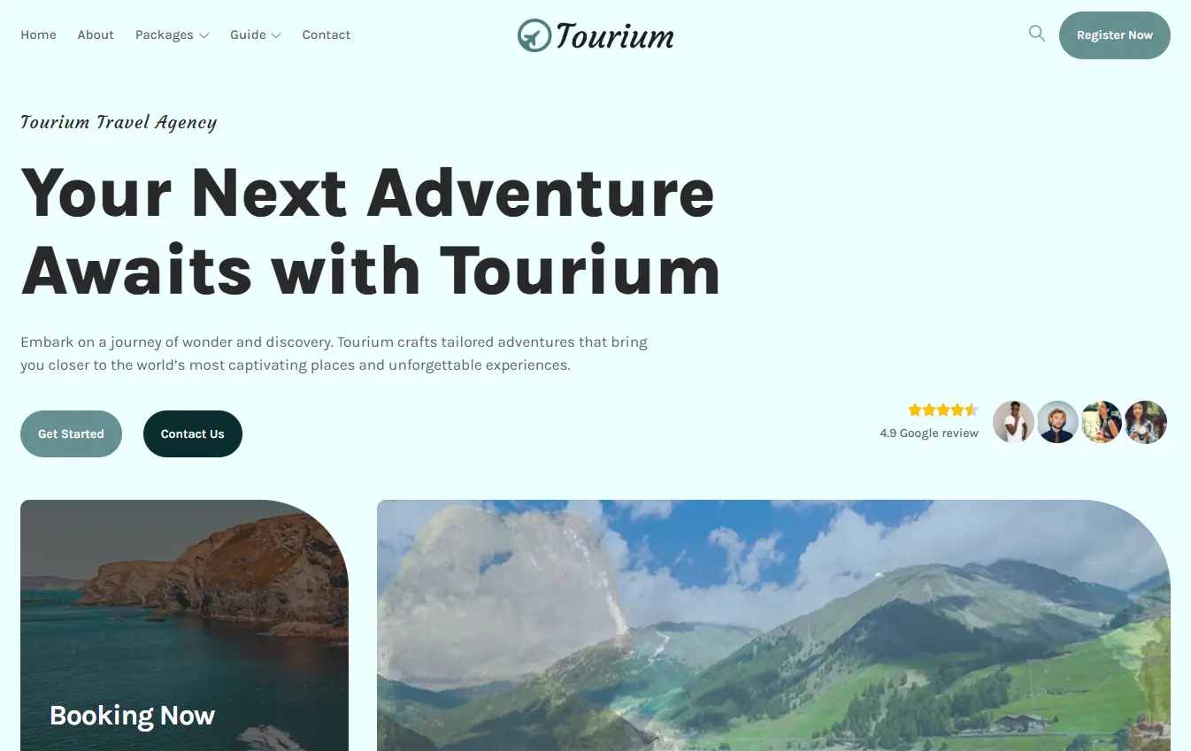 tour operators desktop website design and development