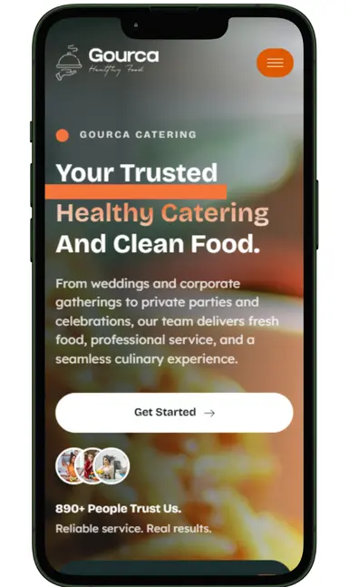 Catering Services website design