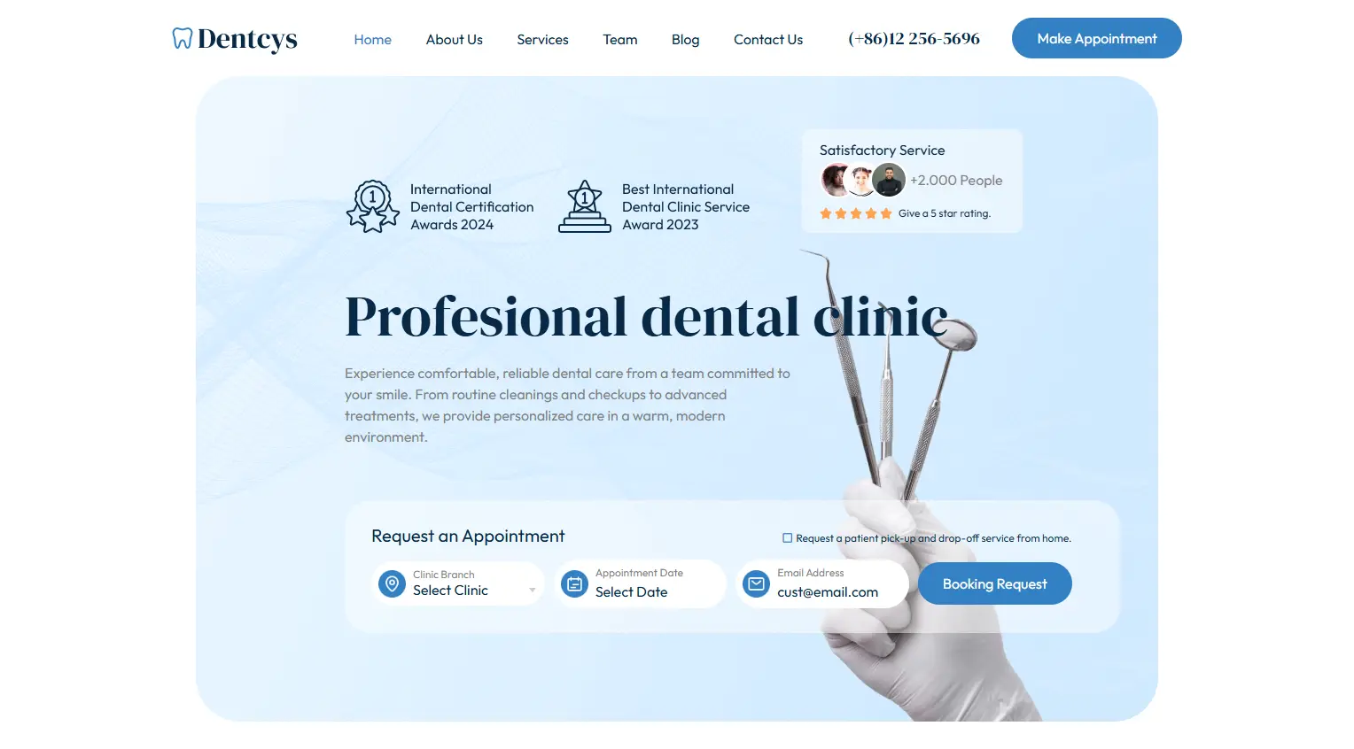 Dental Clinics website design and development
