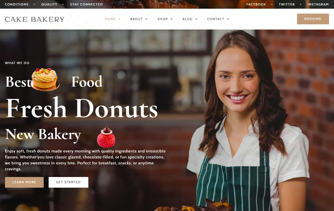 Donut Shops website design and development