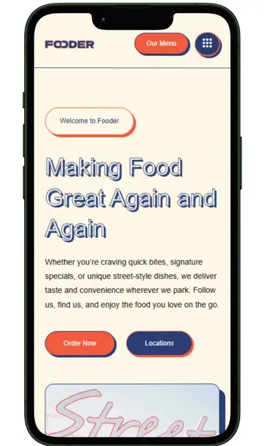 Food Trucks website design