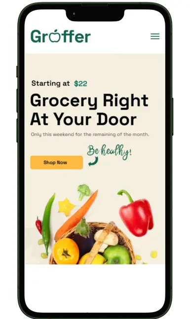 Mini Market website design