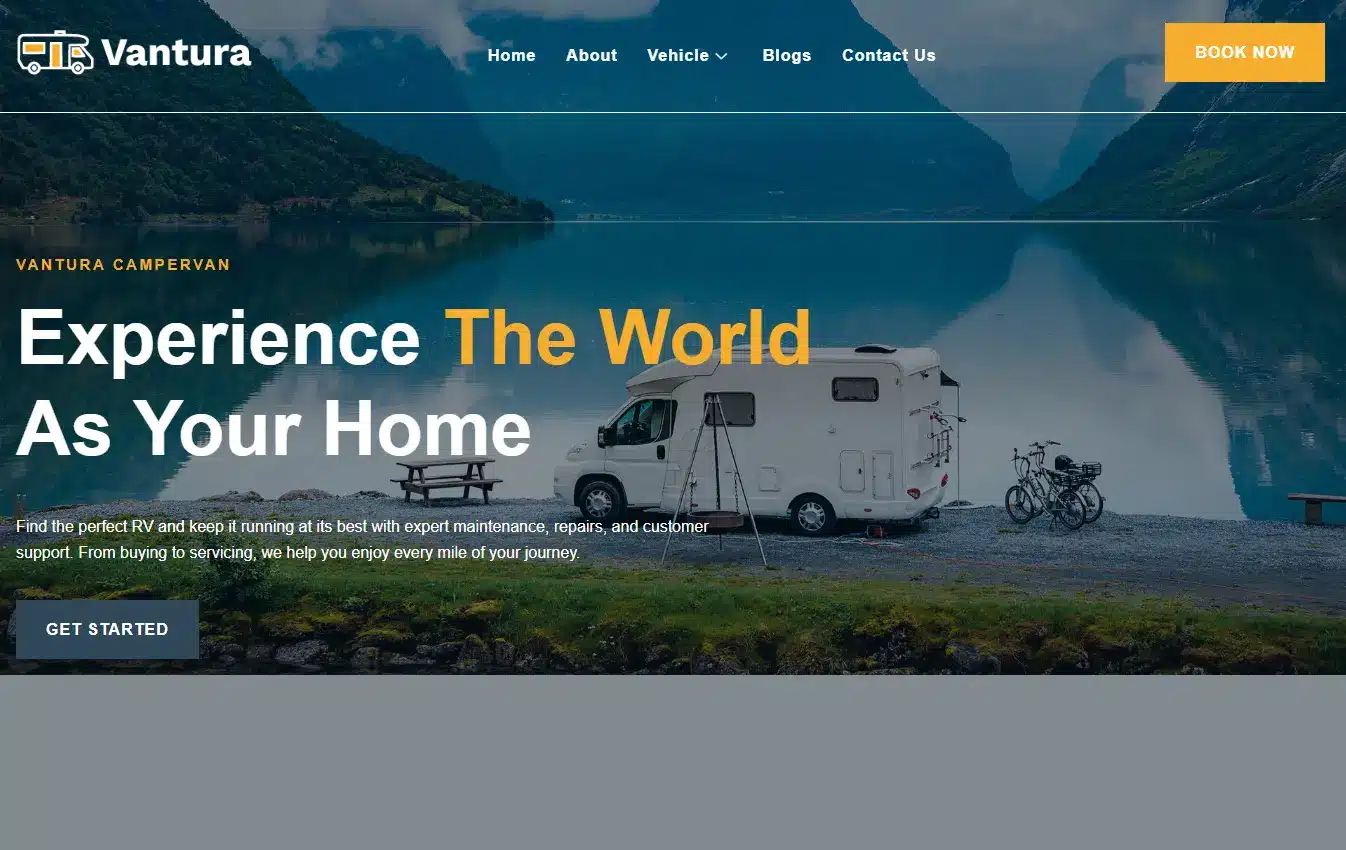 RV Sales & Service website design and development