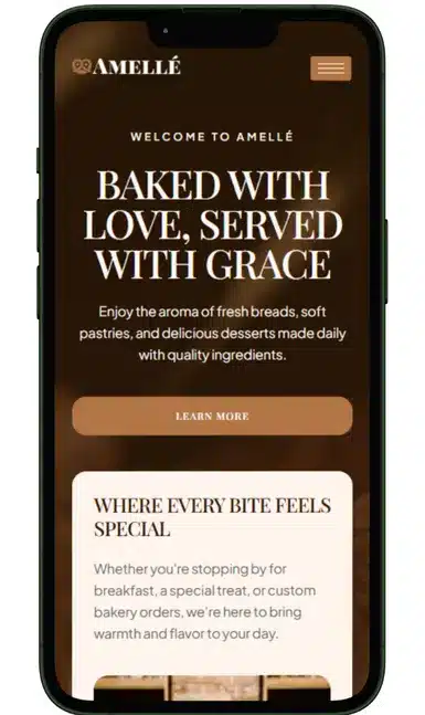 bakery shop website design